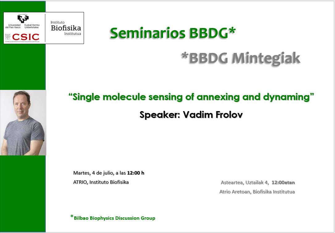 BBDG Seminars: "Single molecule sensing of annexing and dynaming"
