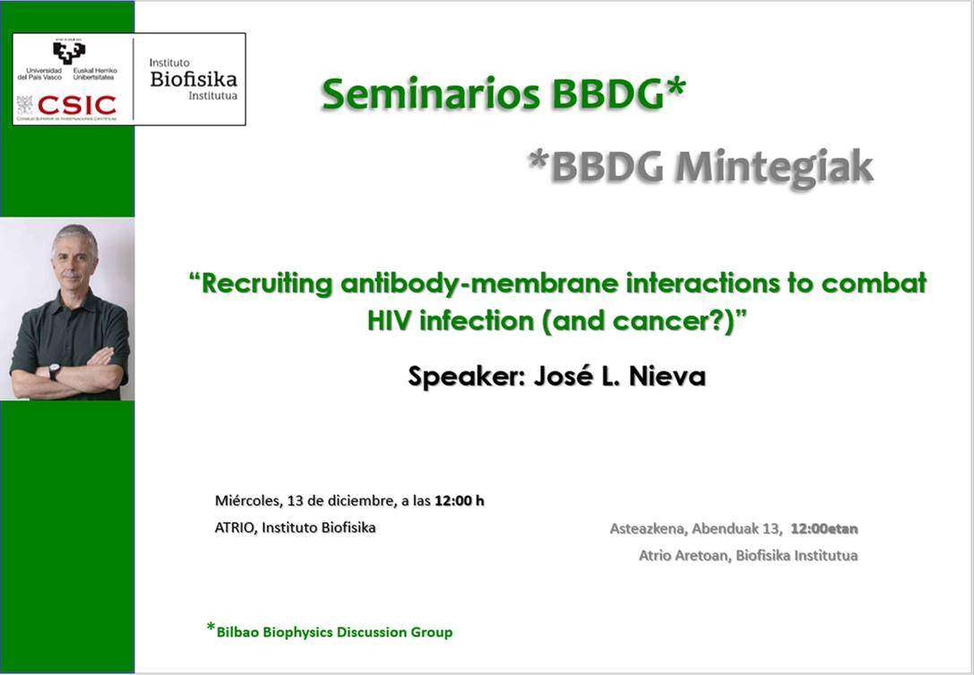 BBDG Seminars: "Recruiting antibody-membrane interactions to combat HIV infection (and cancer?)"