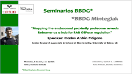 BBDG Seminar: "Mapping the endosomal proximity proteome reveals Retromer as a hub for RAB GTPase regulation"