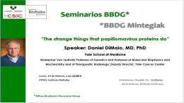BBDG Seminar: "The strange things that papillomavirus proteins do"