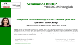 BBDG Seminar: "Integrative structural biology of a T=219 marine giant virus"