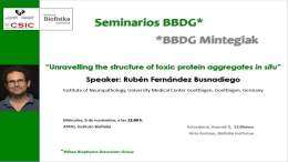 BBDG Seminars: "Unravelling the structure of toxic protein aggregates in situ"