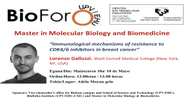 BioForo seminar: "Immunological mechanisms of resistance to CDK4/6 inhibitors in breast cancer"