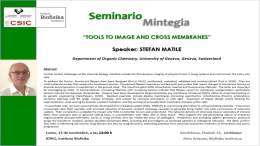 BioForo seminar: "Tools to image and cross membranes"
