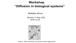 Workshop: “Diffusion in biological systems”
